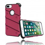 Wholesale iPhone 7 Plus Shockproof Hybrid Case (Hot Pink)